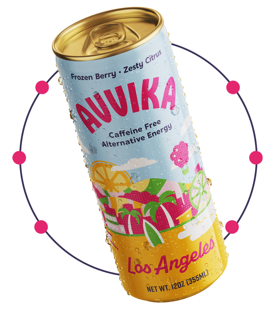 Can of Avvika Los Angeles floating